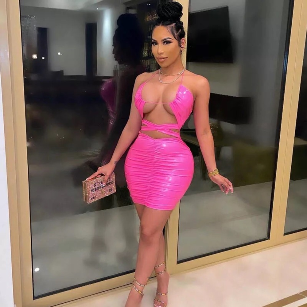Pink Cutout Dress